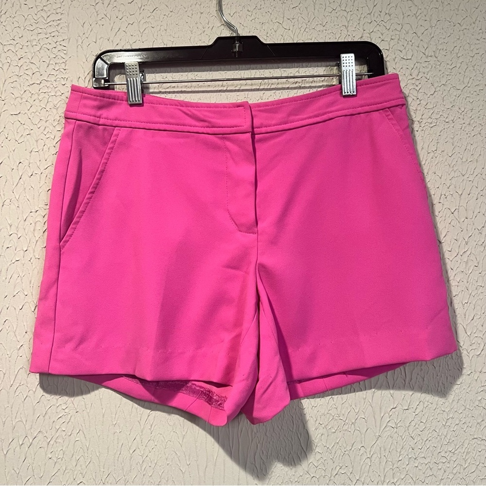 Trina Turk Daulton Crepe High Waisted Trina Pink shorts size 4 - Picture 4 of 15